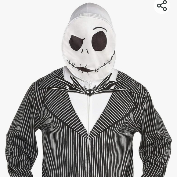 Disney Other - Disney The Nightmare Before Christmas Adult Zipped Costume Hoodie Removable Face